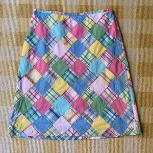Brooks Brothers Patchwork A-Line Skirt